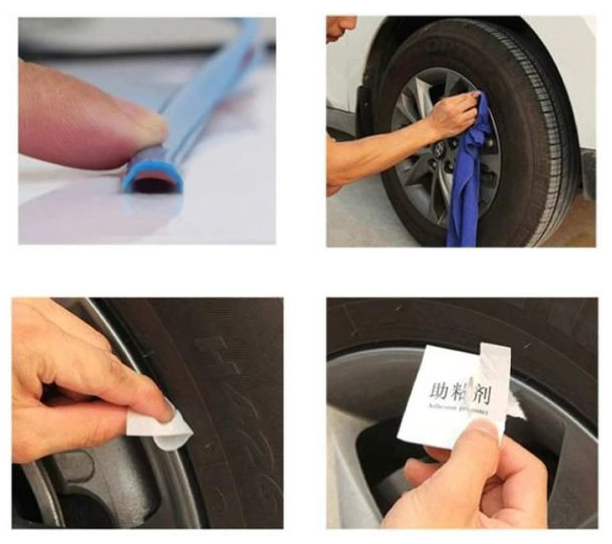 trak z navodili na robu koles